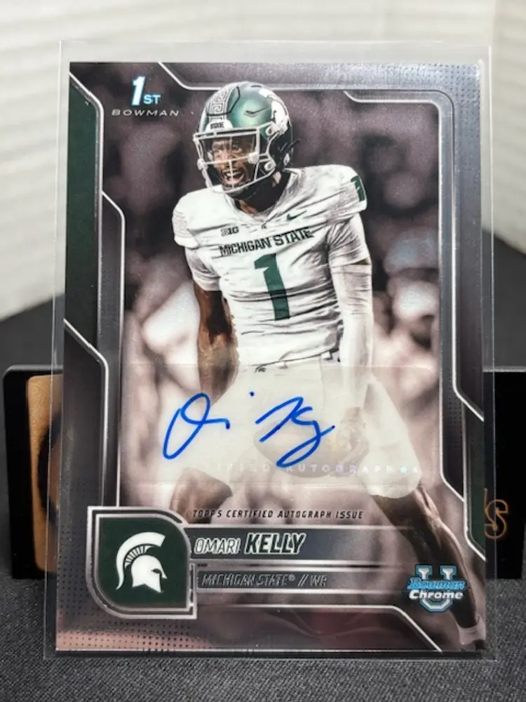 OMARI KELLY 2025 Bowman Chrome U Auto #BCA-OK Michigan State Spartans A1348