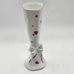 Geo Z. Lefton hearts Vase Vintage 1984 #04386 Valentine's