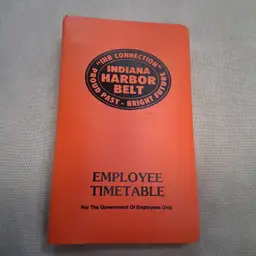 Indiana Harbor Belt 1994 Employee Timetable Binder with Conrail Timetables Guide