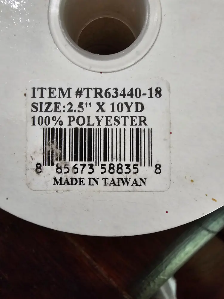 Rustic Red Berry Glitter Ribbon 2.5x10yrd