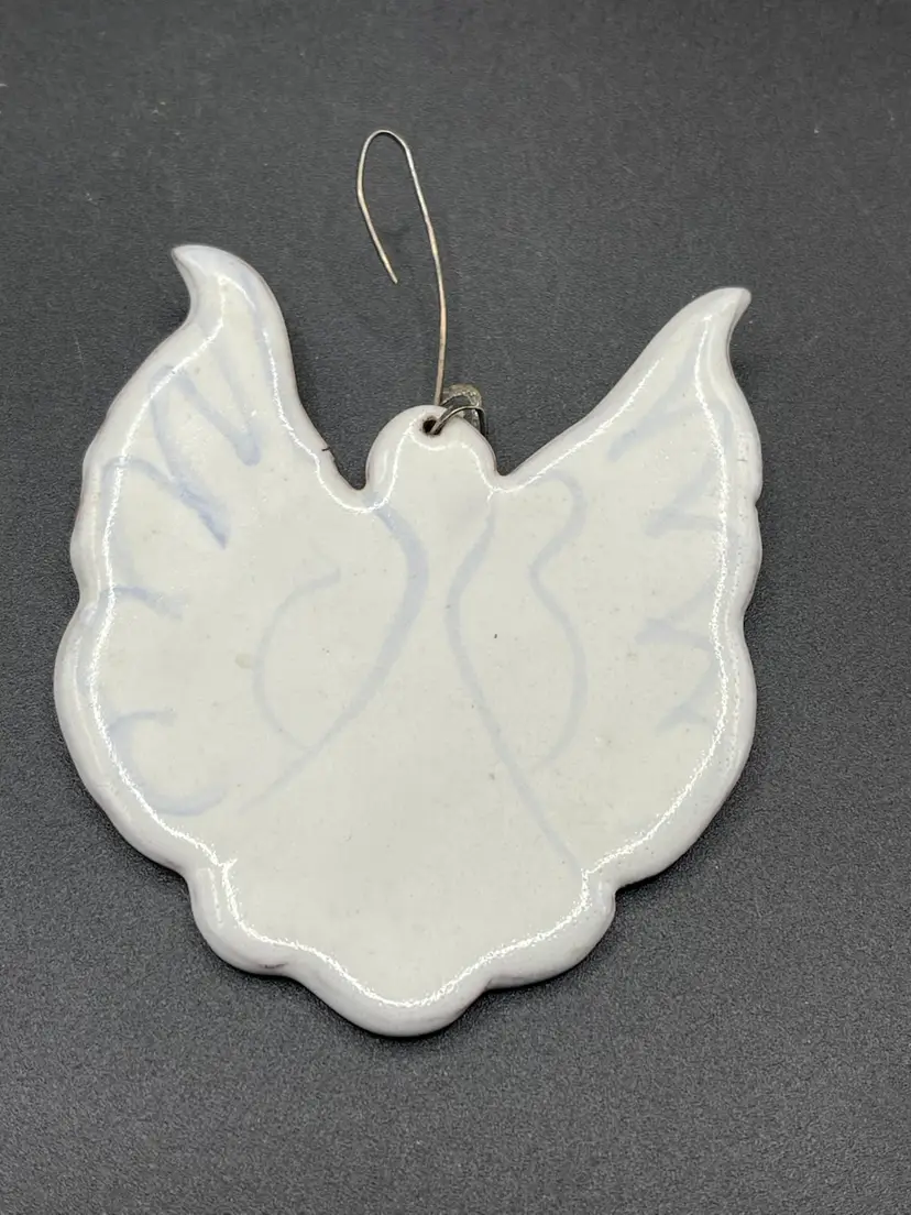 Vintage Maine Made Pottery Angel Ornament