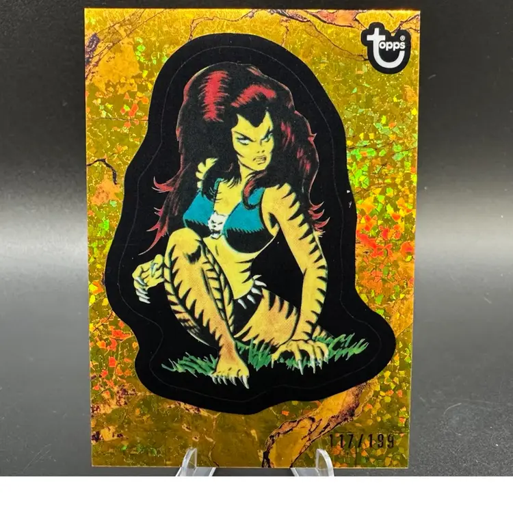 2025 Marvel Comic Book Heroes 1975 Golden Anniversary - Tigra 117/199 Gold Mini