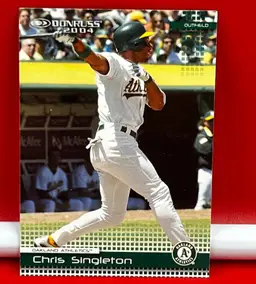 2004 Donruss Collector Baseball Trading Card Oakland Chris Singleton #162