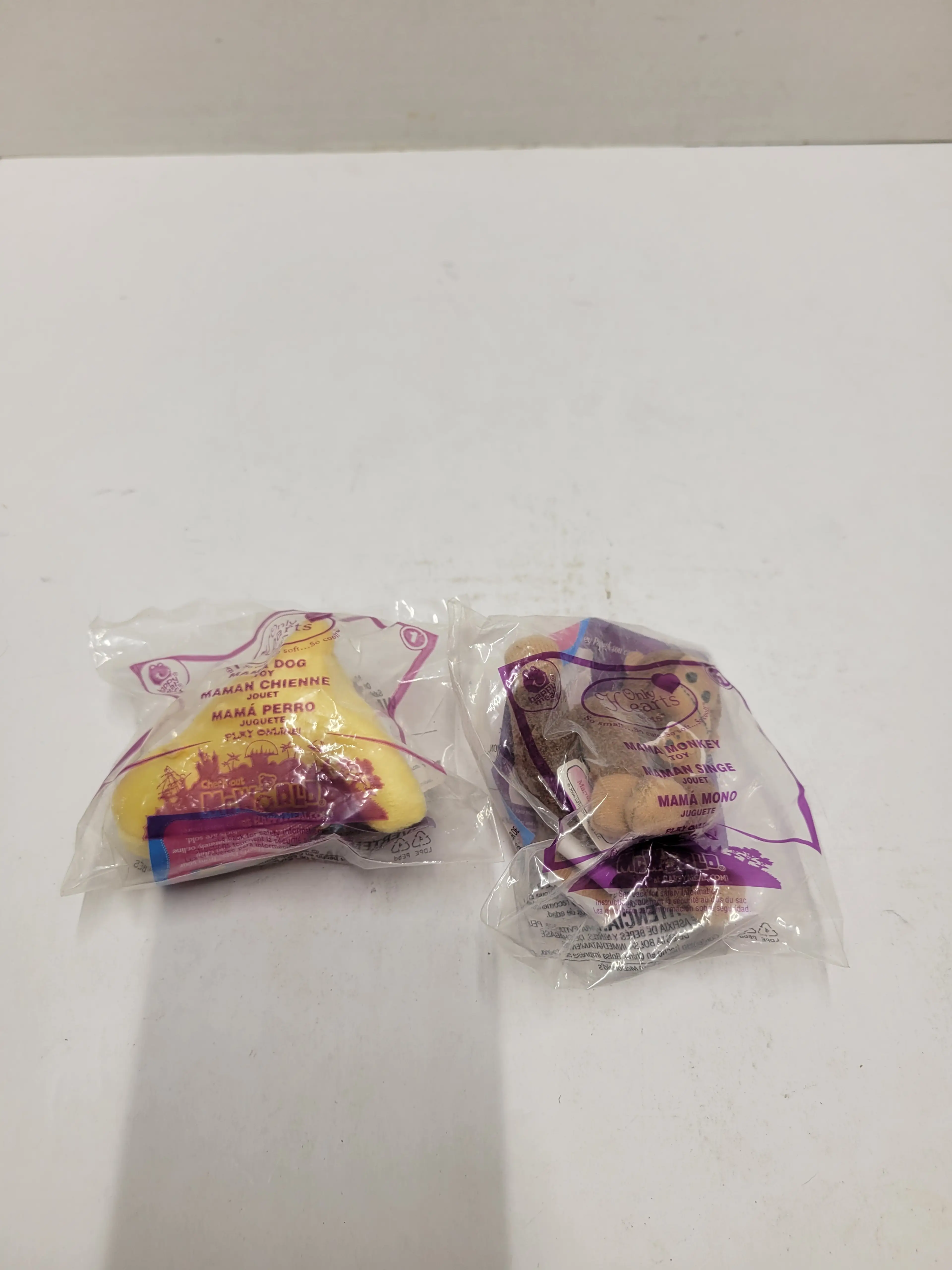 McDonald's Happy Meal Toy Only Hearts Pets #11 Mama Monkey And Momma Dog #1