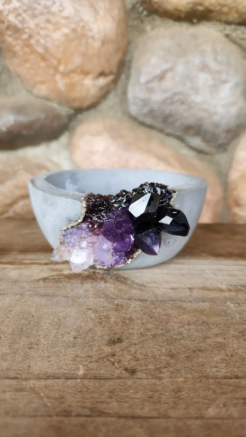 Geode Pot - PURPLE OMBRE - XS Shallow Bowl
