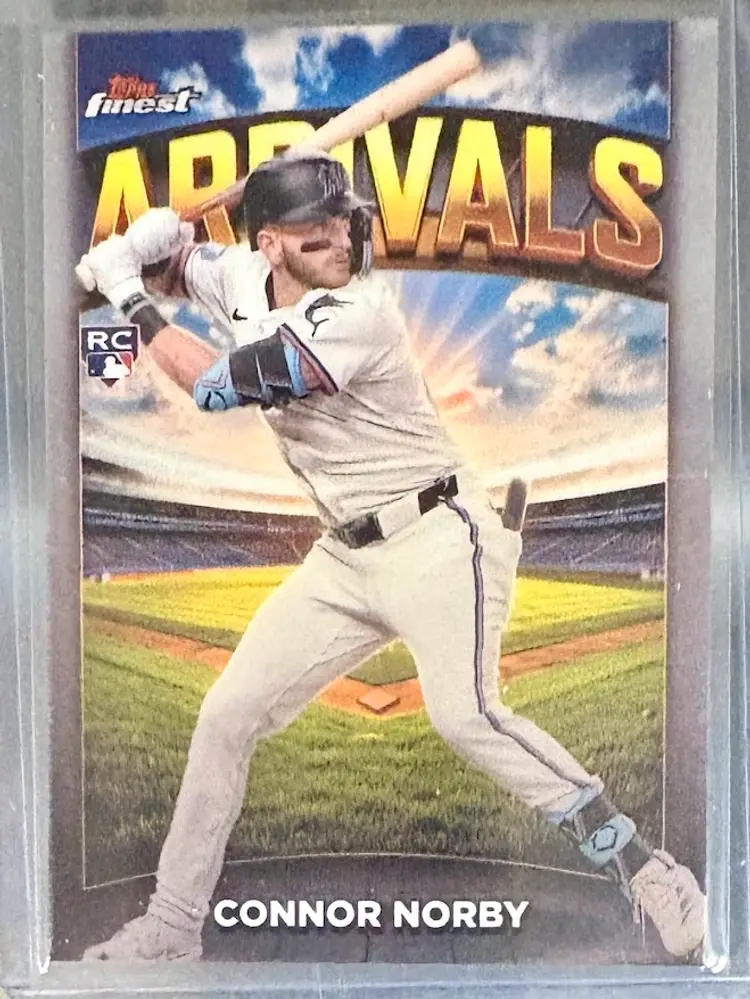 2025 Topps Finest Connor Norby Arrivals Insert Rookie (RC) Miami Marlins