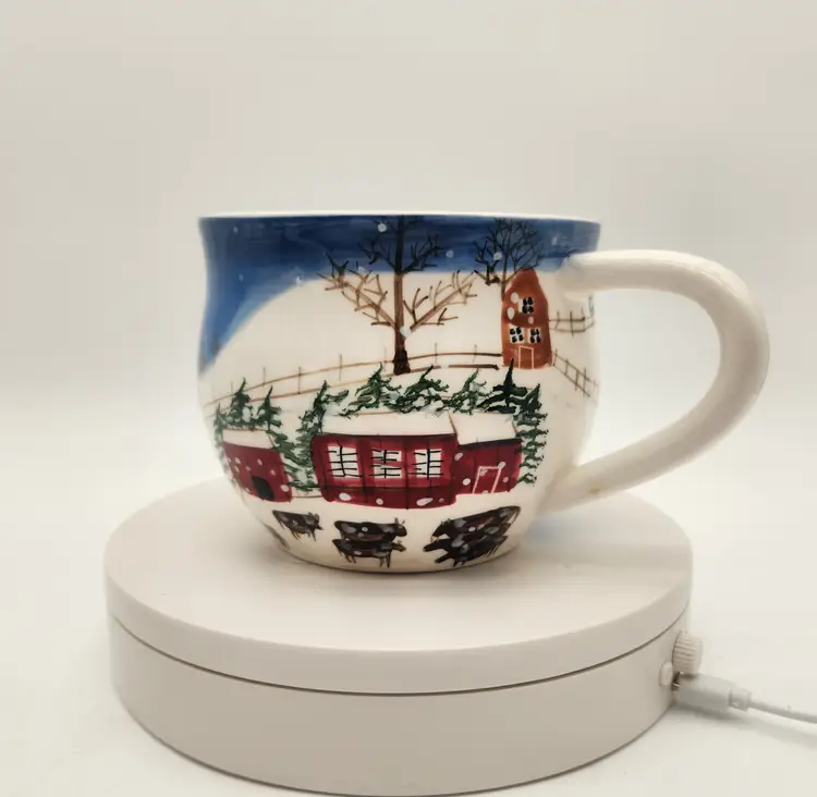 Bath & Body Works 1998 Winter Scene Mug Dishwasher Microwave Safe Vintage