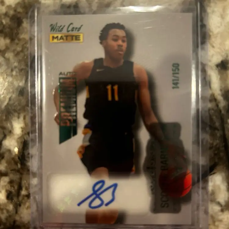 2022 Wild Card Matte Draft Premium Gold - Green Foil 141/150 Scottie Barnes Auto
