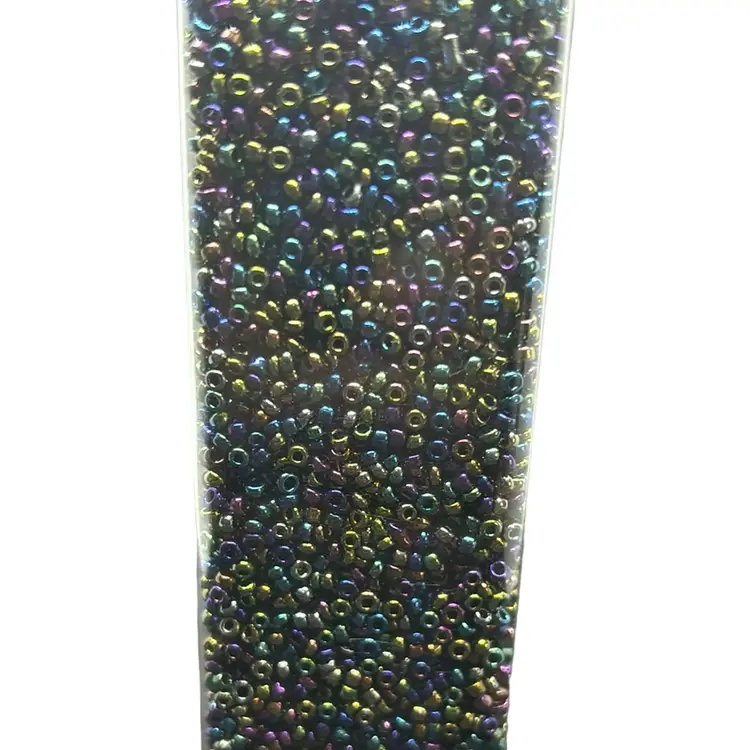 Black Rainbow Bead Treasures 12/0 Glass Seed Beads