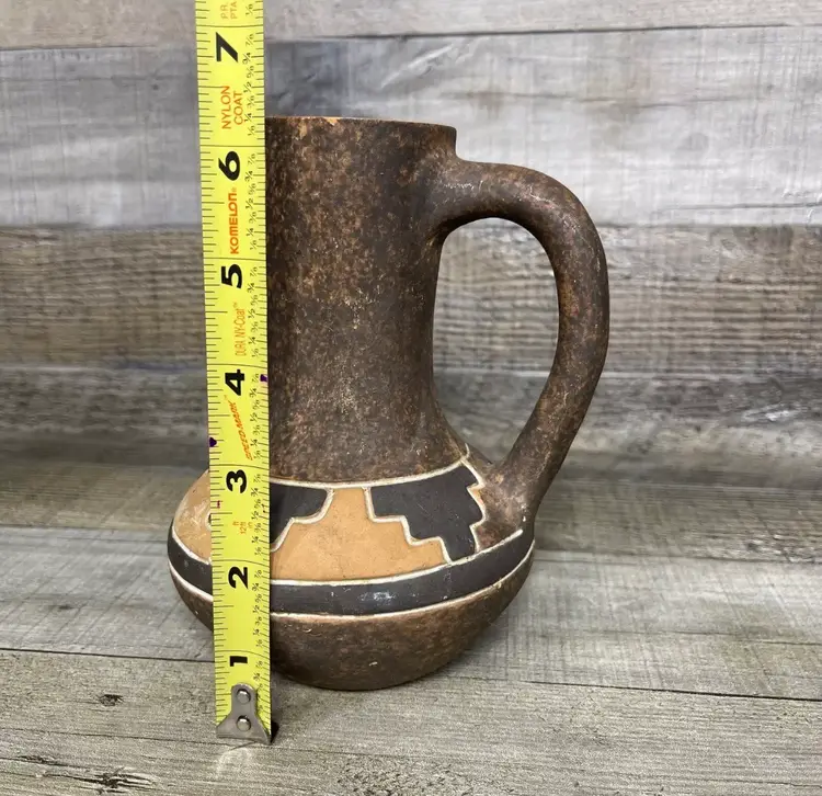 Vintage Mexican Pottery Jug Vase Aztec
Inca Decor