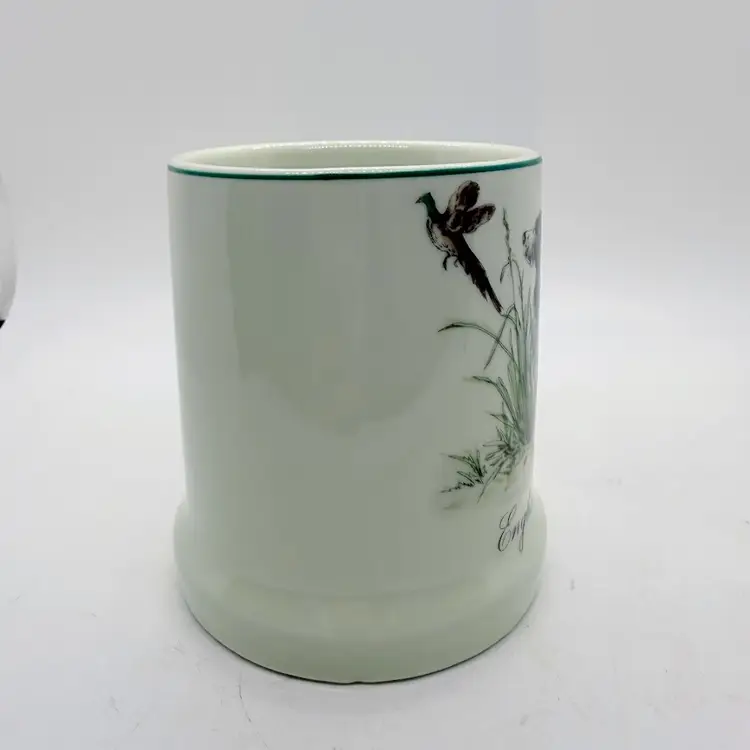 Vintage English Spaniel Hunting Dog Speckled Ceramic Tankard Style Coffee Mug