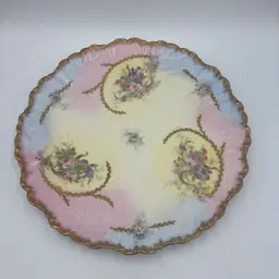 Antique Limoges Partridge and Richardson France Hand Painted Porcelain Tray