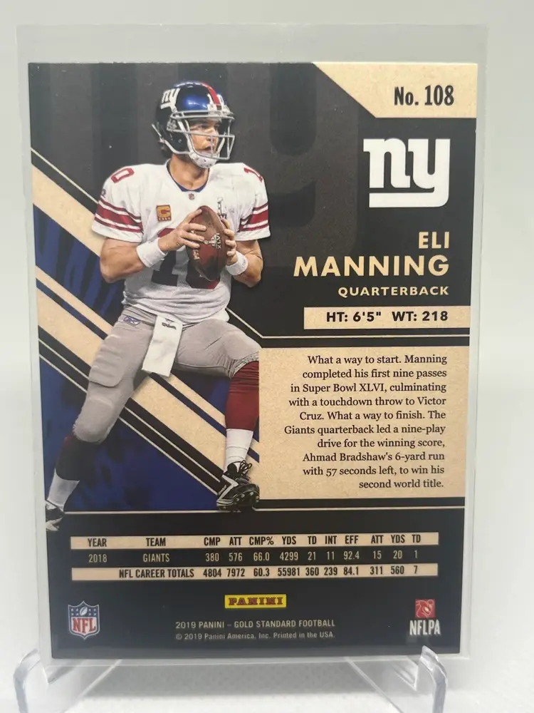 Eli Manning /25 - 2019 Panini Good Standard - New York Giants