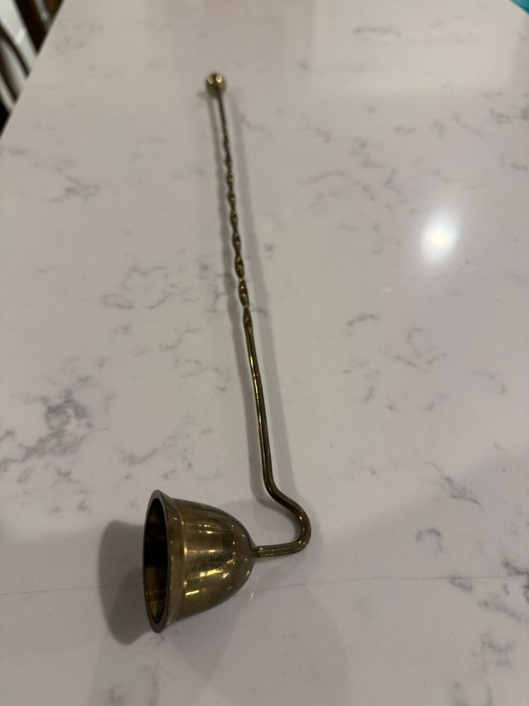 Brass Candle Snuffer Twisted Handle