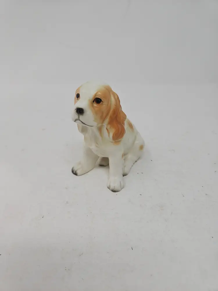 Vintage Cocker Spaniel Ceramic Figurine Dog Puppy Japan 3.5"
