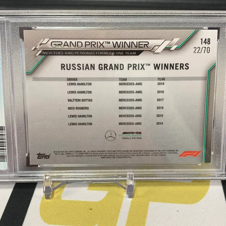 2020 Topps Sapphire Lewis Hamilton 70th PSA 10