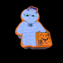55. Temptations* Whimsical Boofetti Halloween 🎃 Ceramic 2 Piece Mummy Set