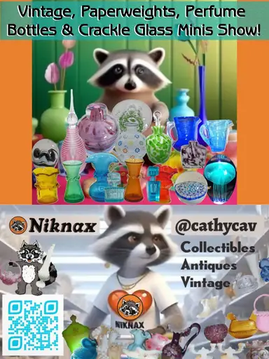 Vintage Paperweights, Perfume Bottles & Crackle Glass Minis Show