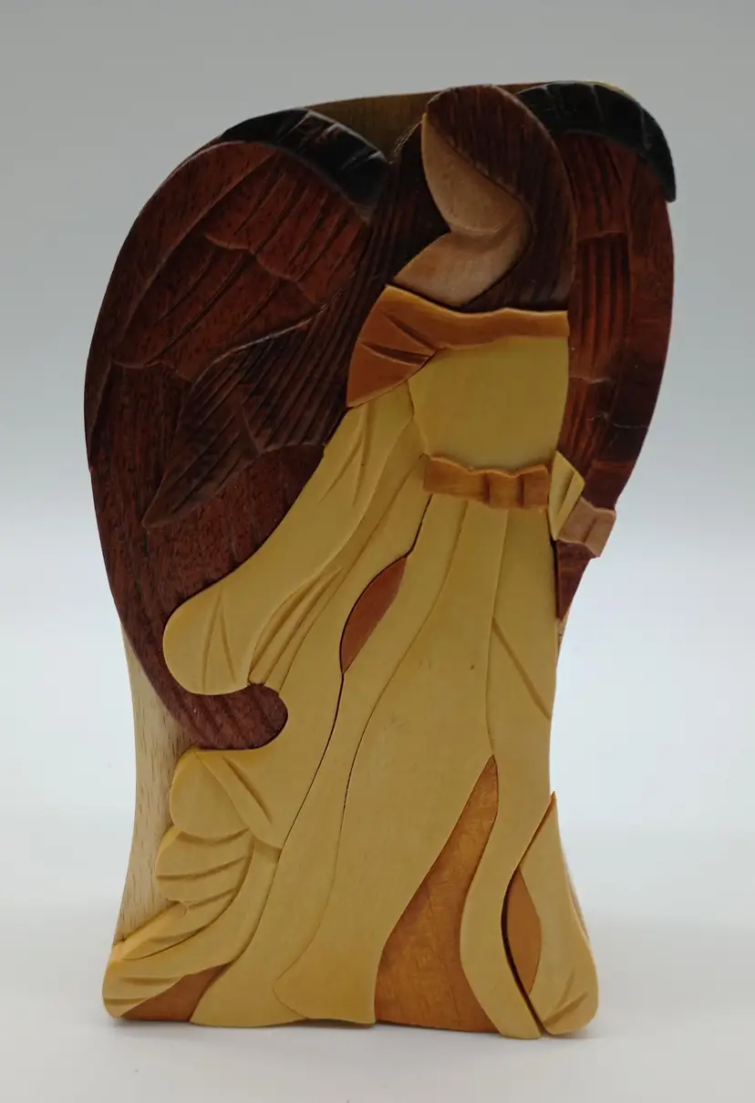 Handcrafted Wooden Angel Figurine