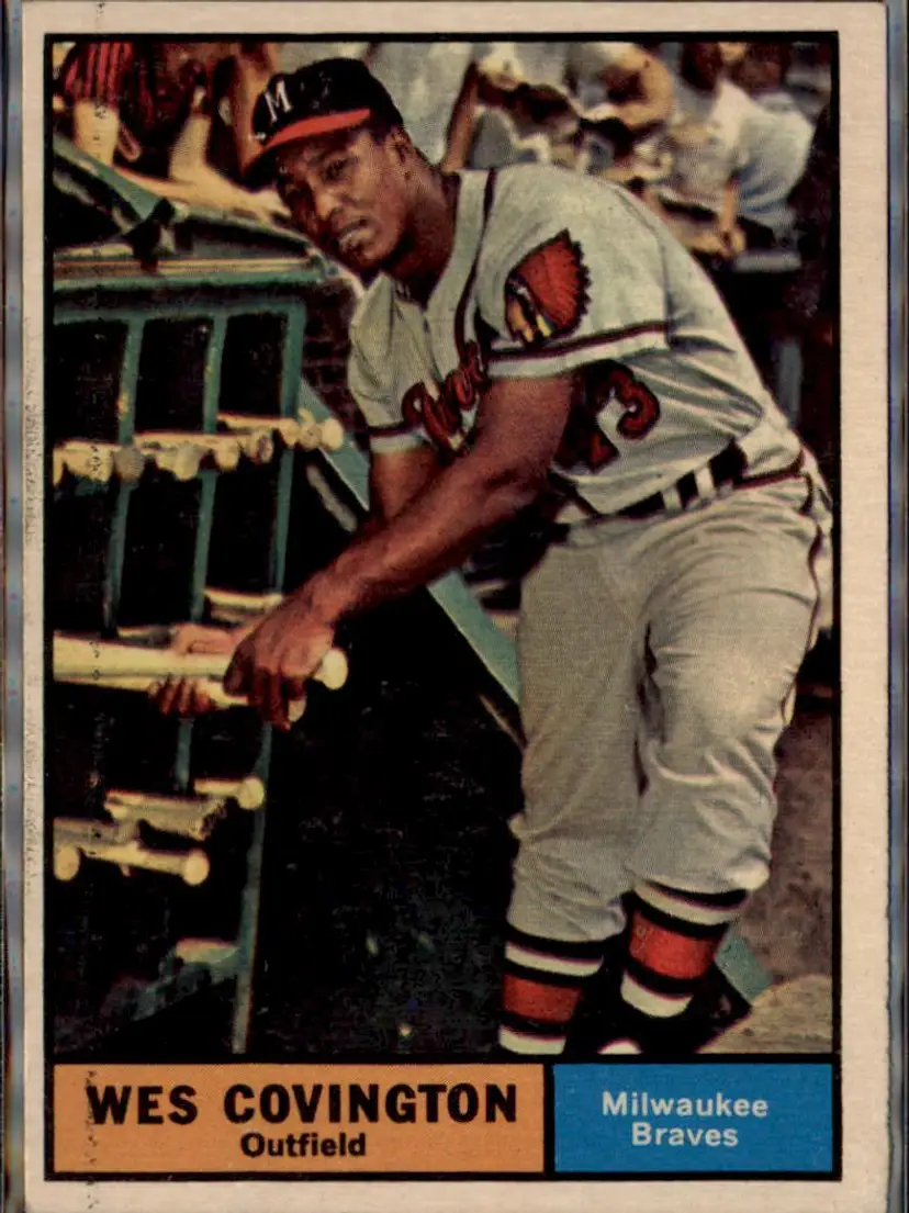1961 Topps #296 Wes Covington - ( ) - Milwaukee Braves