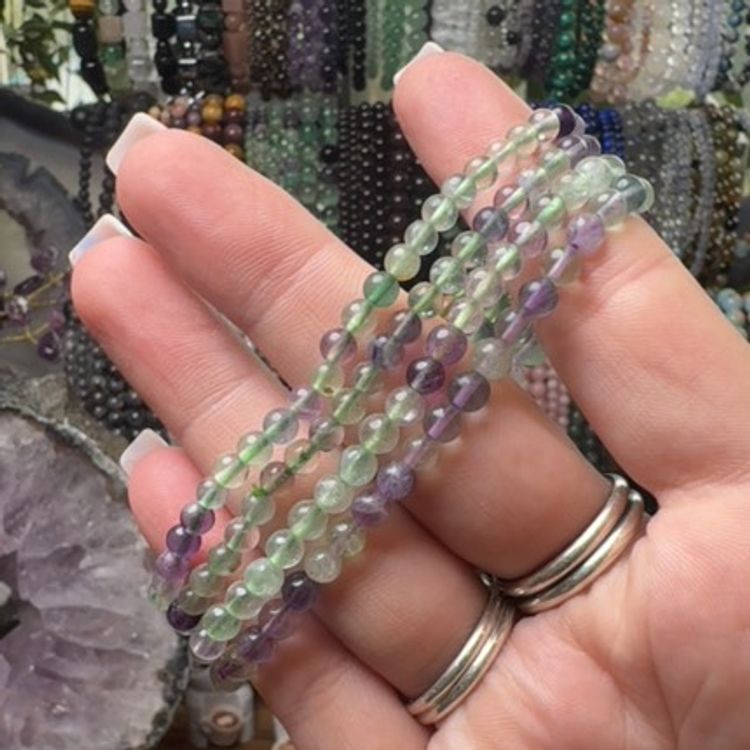 Fluorite 4-4.5mm Bracelet