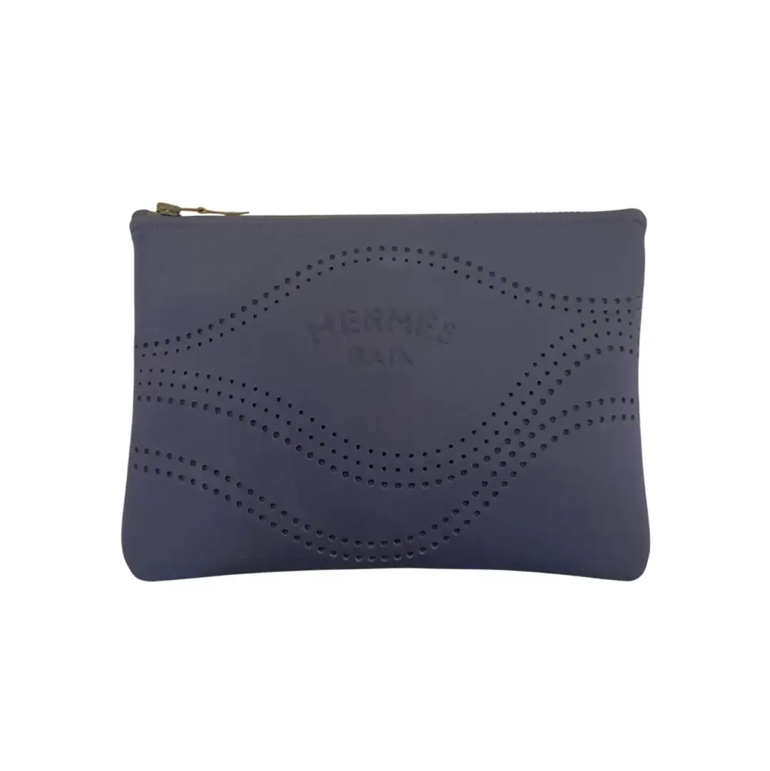 Hermès Navy Neobain Waves Clutch