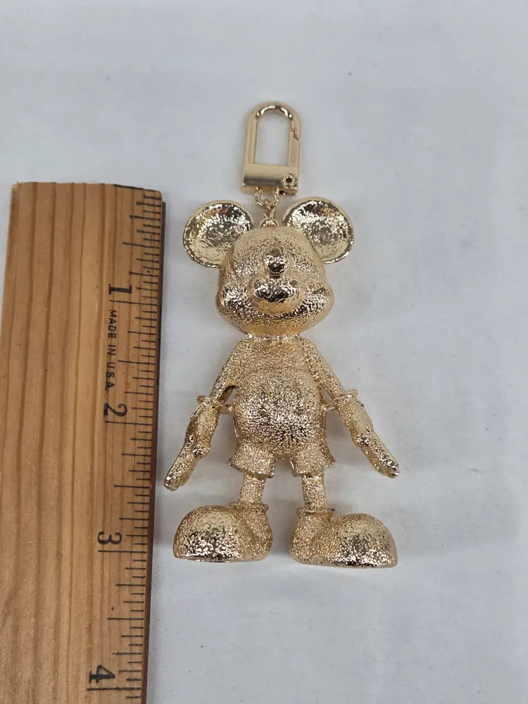 Disney x Baublebar Mickey Mouse Gold Bag Charm Keychain Metallic