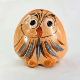 Tonala Mexican Folk Art Owl With Lion