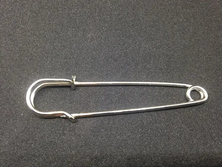 Large Silver Tone Stock Tie Pin Horse Show Fox Hunting Eventing Dressage