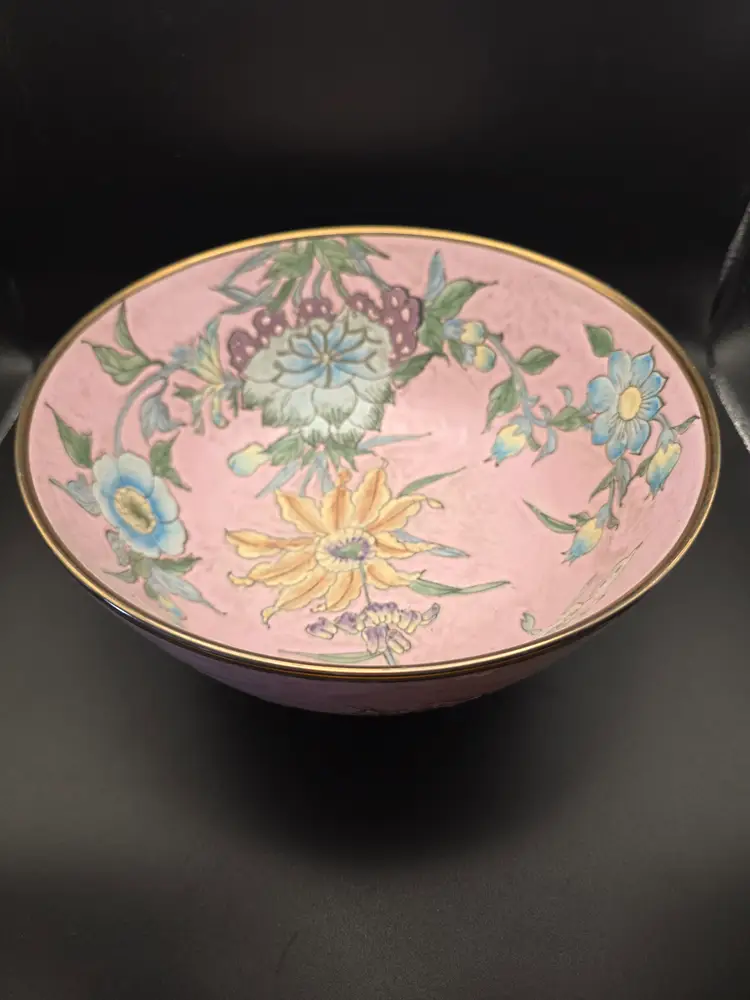 Pink Decorative Bowl Large Heavy