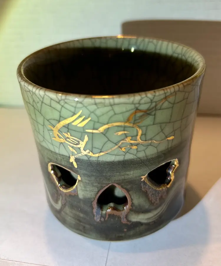 Vintage Otagiri Somayaki Pottery Japanese Tea Cup 
