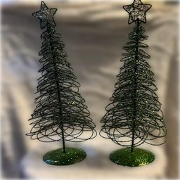 Vintage Metal Green Wire Christmas Tree From Pier 1