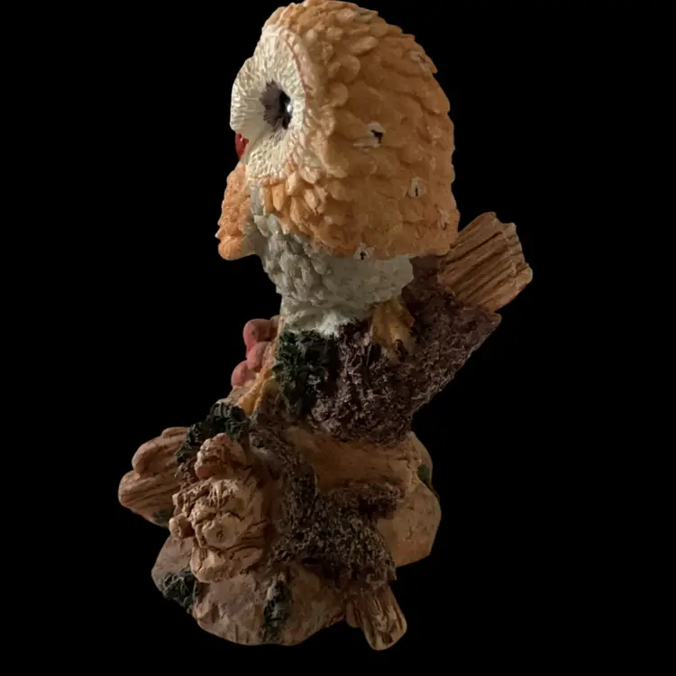 Choice Of One - Resin Owl Figurine Tawny Owl Or Barn Owl (each 5” in  height)