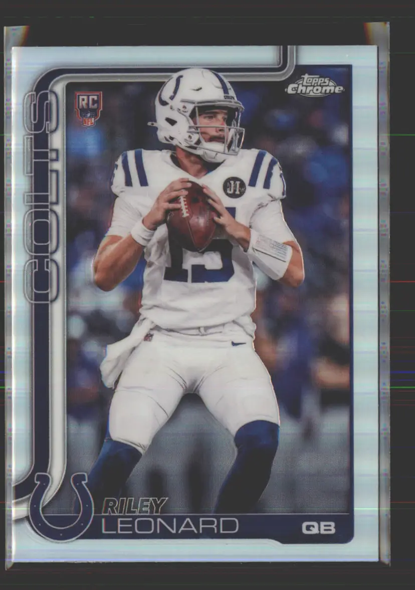 Riley Leonard 2025 Topps Chrome Refractor #318 - (142) - Indianapolis Colts