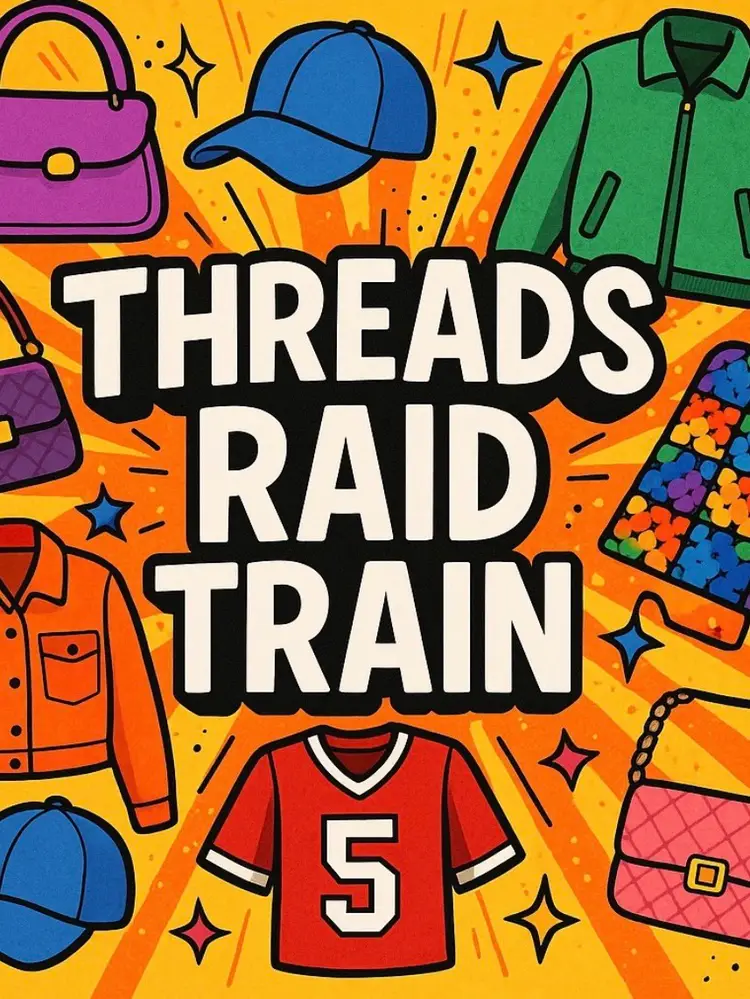 Threads Raid Train, Vera, jerseys, Loungeflys,shirts...