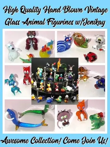 High Quality Vintage Lampwork Glass Animals On Niknax.net