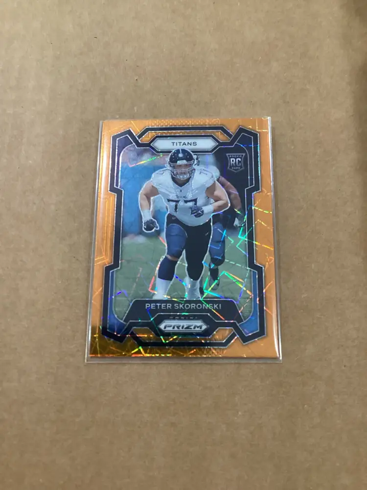 2023 Panini Prizm Peter Skoronski Orange Lazer - Titans RC ⚔️