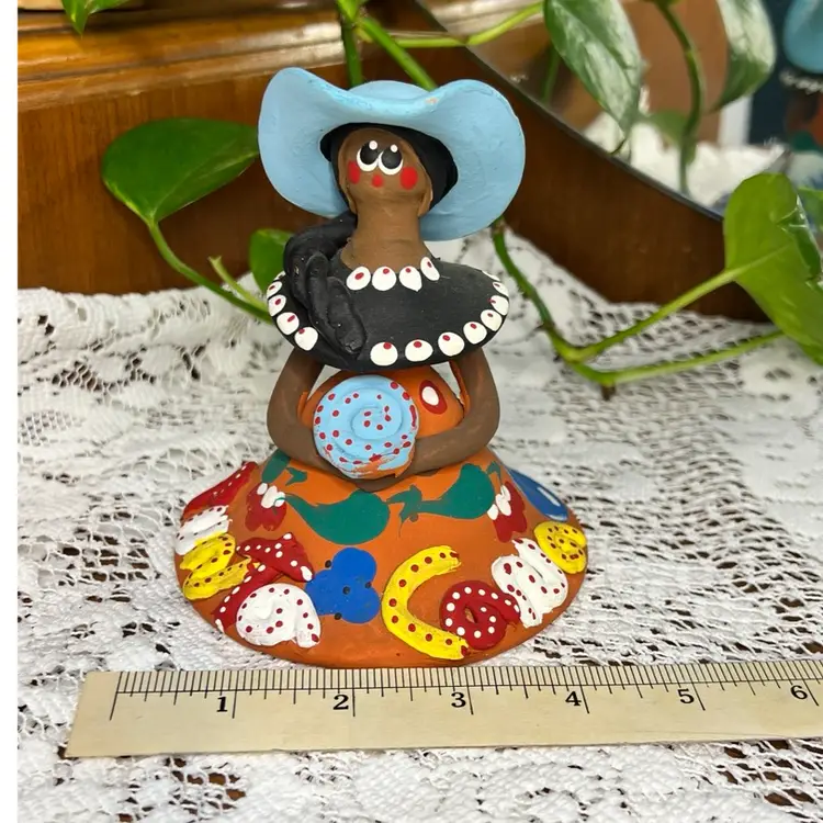Punta Cana Handmade Doll Chalky Paint Colorful Vacation 
