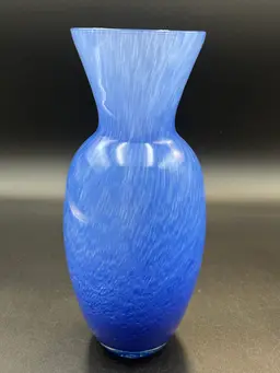 Blue Blown Glass Vase