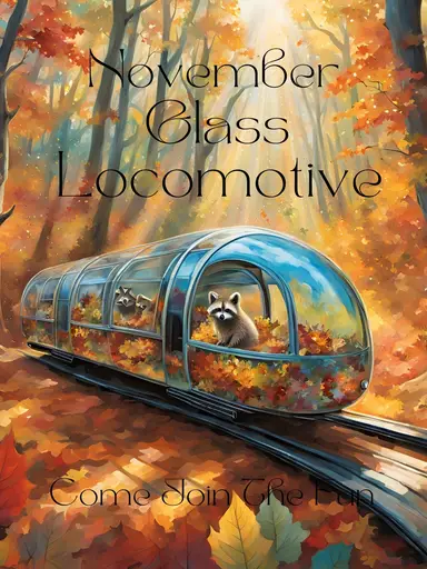 Glass Locomotive With Donna’s Doo Dads