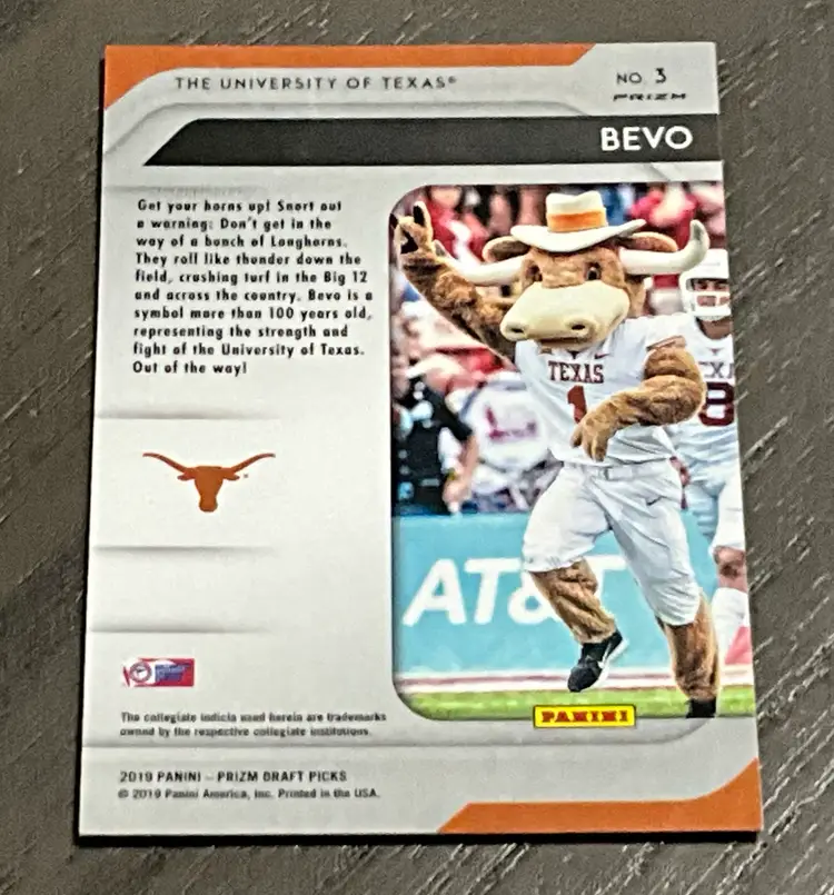 BEVO MASCOTS Silver Prizm 2019 Prizm Draft Picks