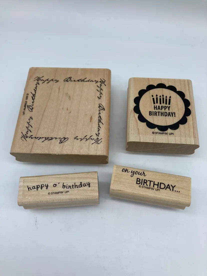 'Stampn' Up!' Birthday Rubber Stamps