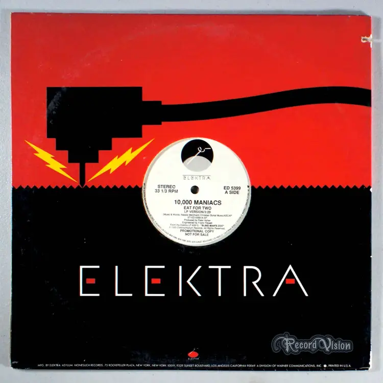 10,000 Maniacs - Eat For Two (1989) Vinyl 12" Single • Blind Man's Zoo