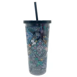 Vera Bradley X Disney Toy Story Tumbler w/ Lid & Straw Blue BPA Free Double Wall