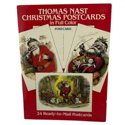 Vintage Thomas Nast Christmas Postcards Book 1985