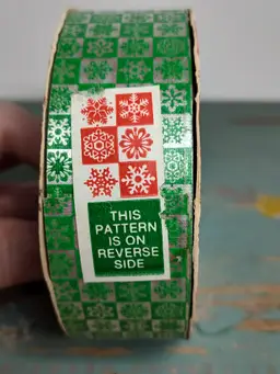 Vintage NOS Paper Christmas Ribbon