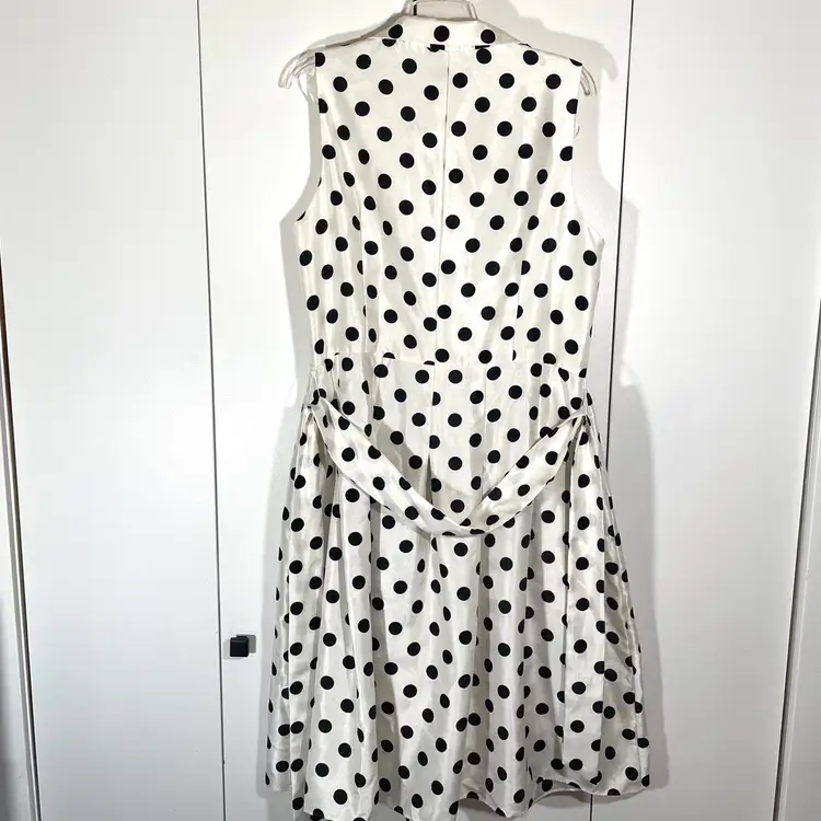 Jessica Howard Size 16 White Polka Dot Retro Swing Rockabilly Pin Up Dress