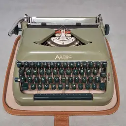 1960 Aztec Erika 700 Typewriter Manual Portable Green Works But Needs New Ribbon