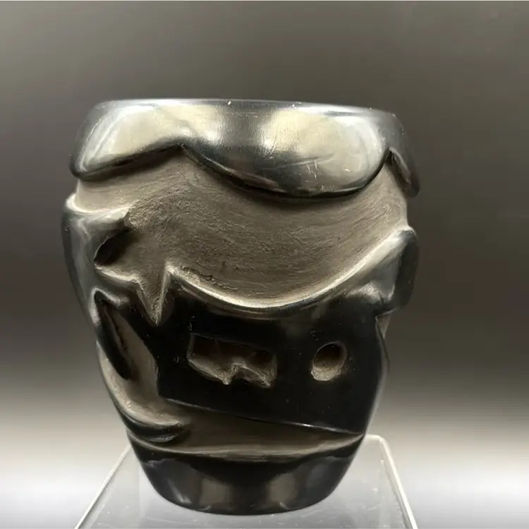 Native American Santa Clara pottery signed