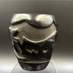 #01 Native American Santa Clara pottery signed